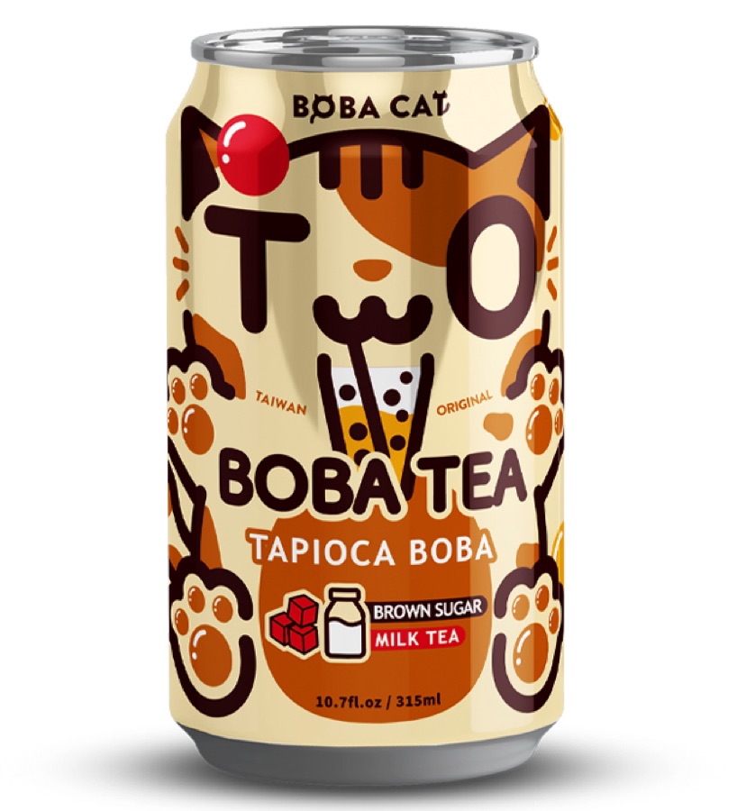 Boba Cat — Hnedý cukor & Mlieko (0,32 l)
